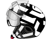 Helma VIST SUPER FRONT Black White Clear Mirror model 2012/13