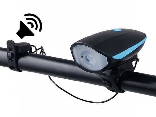 LED nabíjecí cyklo svítilna přední s klaksonem TRIXLINE