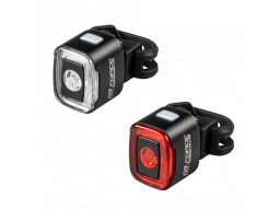 Blikačky sada FORCE FLEA 200 LM, USB přední+zadní