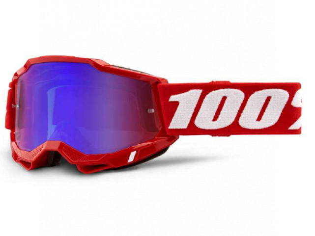 Brýle 100% ACCURI 2 Goggle Red - Mirror Red/Blue Lens