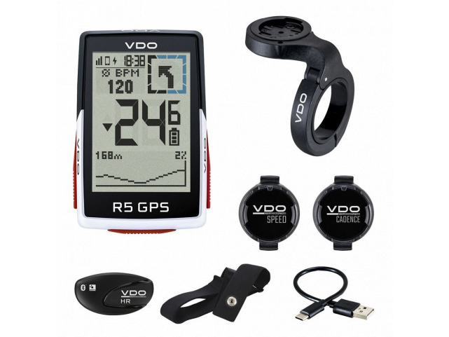 Cyklocomputer VDO R5 GPS FULL SET