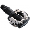 Pedály Shimano MTB PD-M520, SPD zarážky SM-SH51 bez odrazek, černé