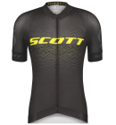 Cyklistický dres SCOTT RC Pro kr. rukáv black/sulphur yellow