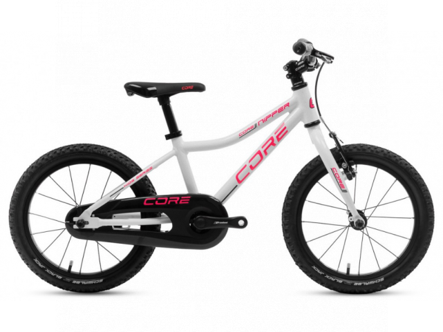 Kolo Core Nipper Al, torpédo 16" - bílý lesk s růžovou, Schwalbe