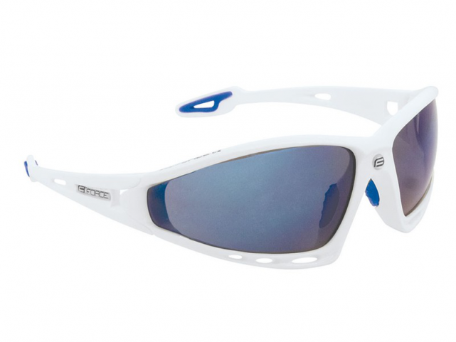 Brýle Force PRO White, modré laser skla