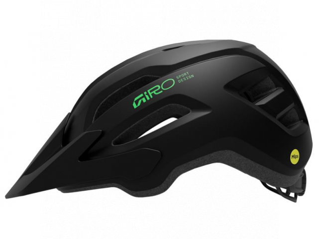 Helma GIRO Fixture II MIPS Youth Mat Black/Vivid Green