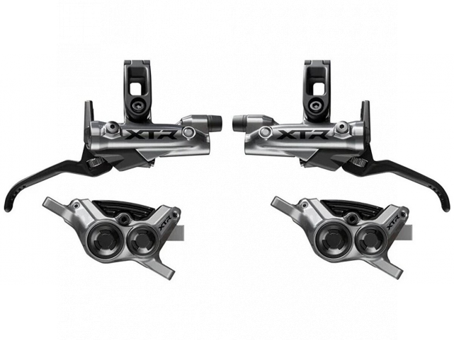 Brzda kotoučová SHIMANO XTR M9220 čtyřpístková p+z komplet a adapteru (J-kit), v krabičce