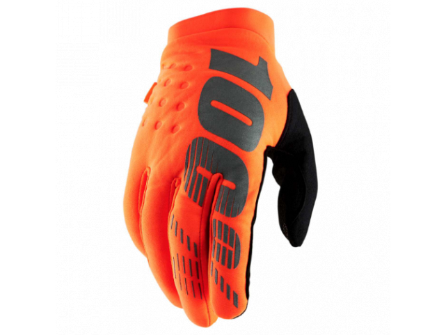 Rukavice 100%  "BRISKER" 100% Glove Fluo Orange/Black