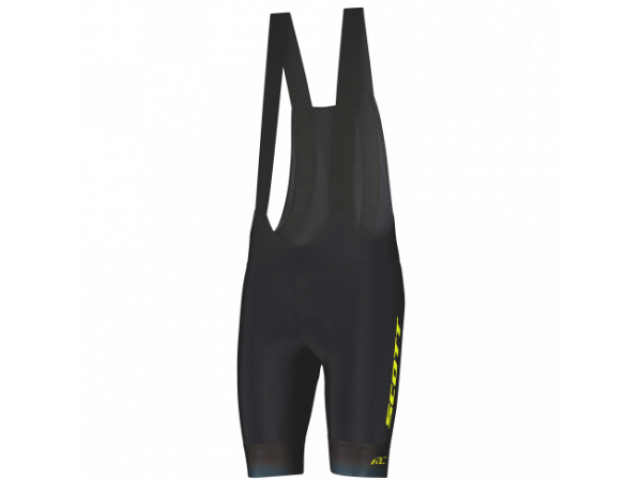 Šortky s kšandami SCOTT RC Pro WC Edt. +++ black/sulphur yellow