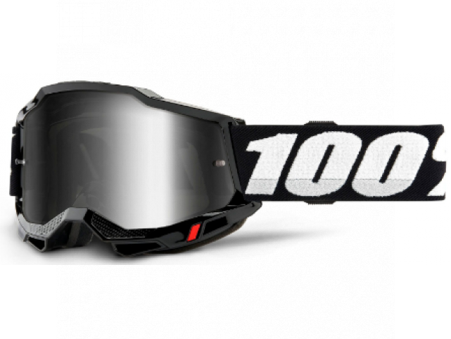 Brýle 100% ACCURI 2 Goggle Black - Mirror Silver Lens