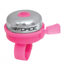 Zvonek FORCE KLASIK Fe/plast 22,2mm, růžový