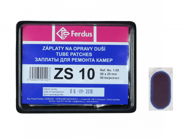 Lepení-záplata FERDUS ZS10 ovál 50x25mm