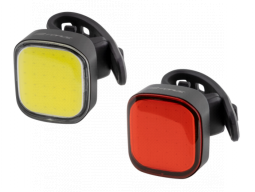 Světla/blikačky sada FORCE COB 2.0 USB přední+zadní