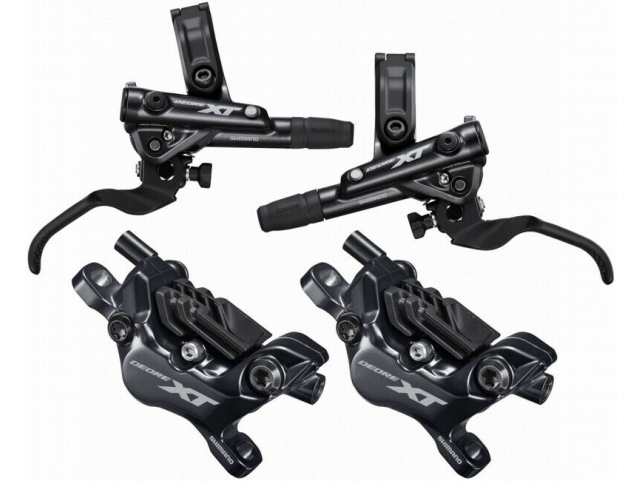 Brzda kotoučová SHIMANO XT M8120 čtyřpístková p+z komplet a adapt., J-kit, box