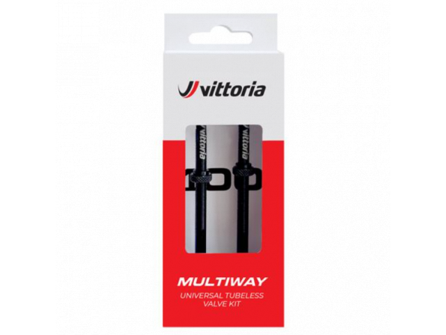 Ventilky VITTORIA Multiway tubeless valve alloy black 60mm (2 pcs)