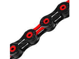 Řetěz KMC DLC 11 červeno/černý v krabičce