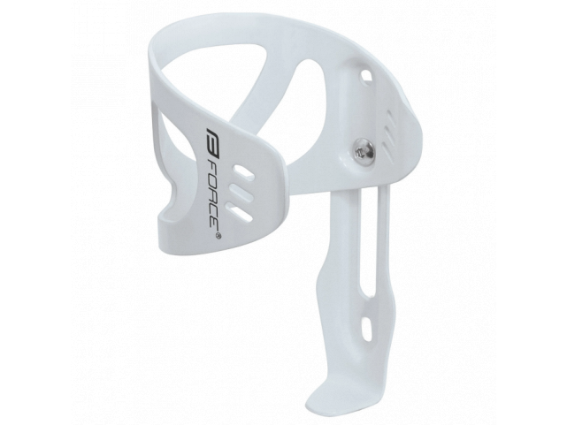 Košík láhve FORCE UNI Al, bílý lesklý