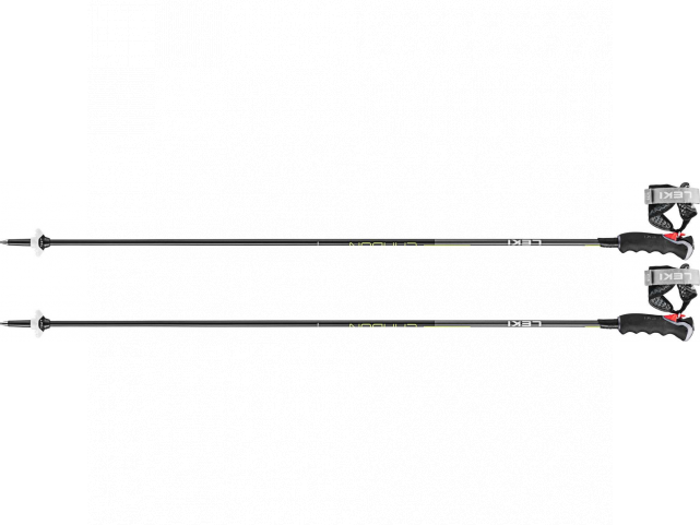 Hole Leki Carbon 12 3D, black-dark anthracite-neonyellow