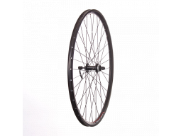 Výplet 622/28" přední, ráfek dvoustěnný černý disk, náboj Shimano RU centerlock