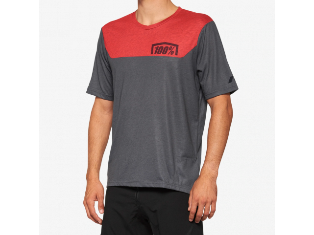 Dres 100% AIRMATIC SS Charcoal/Racer Red