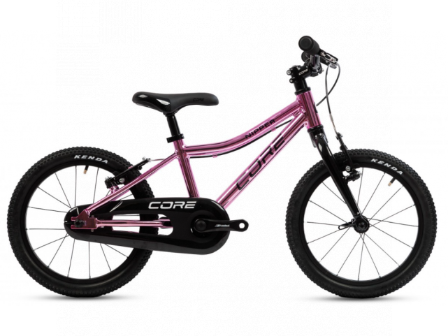 Kolo Core 16" Nipper Al, P+Z brzda "V" - chromovaný rosé, odlehčený, pláště Kenda