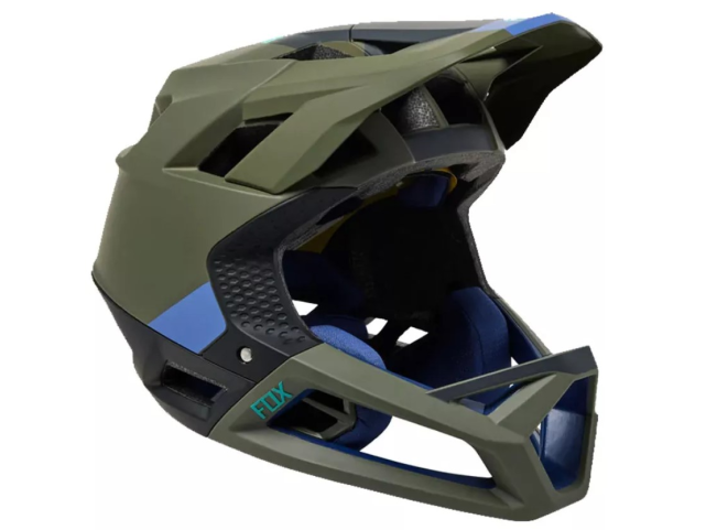 Helma Fox Racing Proframe Helmet Blocked, Ce, Olive Green