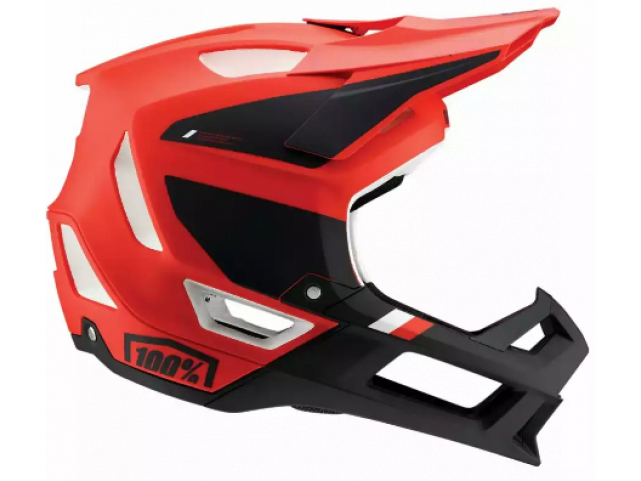 Helma 100% TRAJECTA Helmet w/Fidlock Cargo Fluo Red