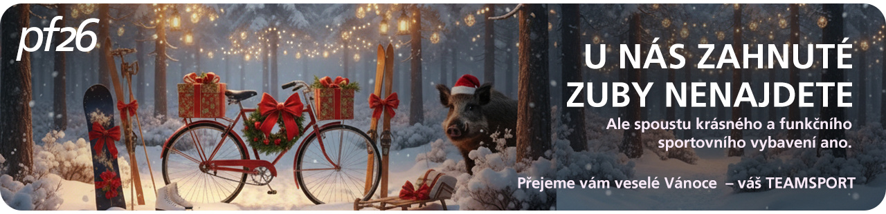 U nás zahnuté zuby nenajdete, ale spoustu krásného a funkčního sportovního vybavení ano – přejeme vám veselé Vánoce v rodinném kruhu.