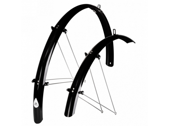 Blatníky FORCE 48 Aluflex 28" XL + V vzpěry,černé