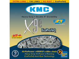Řetěz KMC X-9-E EPT ,136čl. v krabičce, nerez.