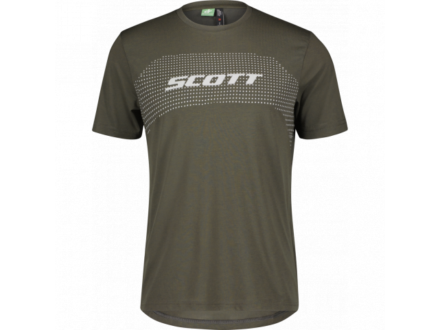 Triko Scott M's Trail Flow DRI SS darkgrey/mud green