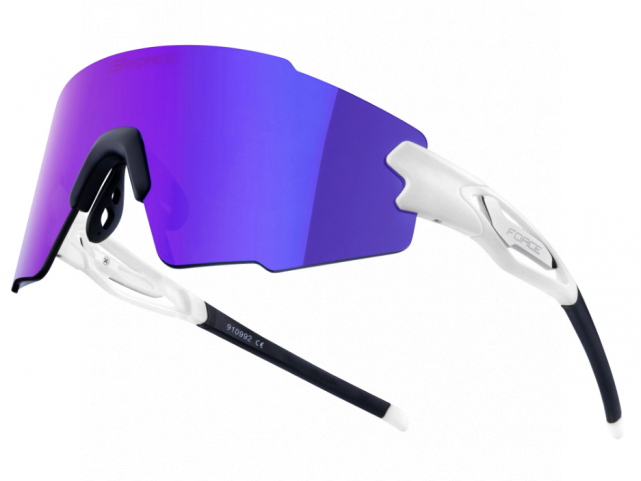 Brýle FORCE MANTRA bílé, fialové zrc. sklo