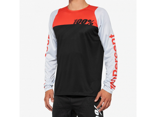 Dres 100% R-CORE LS Black/Racer Red