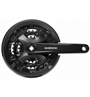 Kliky SHIMANO FC-MT101-L, 170mm, 40-30-22 zubů, černé, s krytem, 9 speed, pro osu čtyřhran