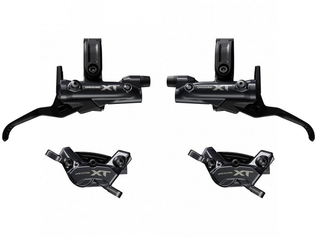 Brzda kotoučová SHIMANO XT M8220 čtyřpístková p+z komplet a adapteru (J-kit), v krabičce