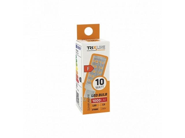 LED žárovka 10W 1000lm G9 2700K teplá bílá Trixline