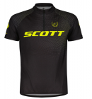 Dětský cyklistický dres SCOTT RC Pro kr. rukáv black/sulphur yellow