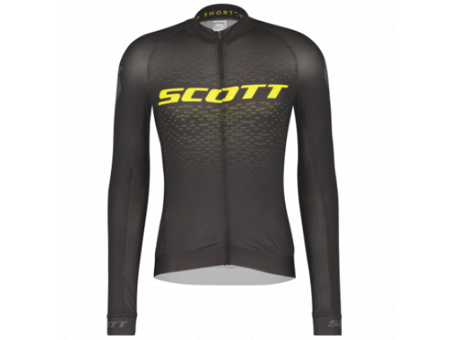 Cyklistický dres SCOTT RC Pro black/sulphur yellow