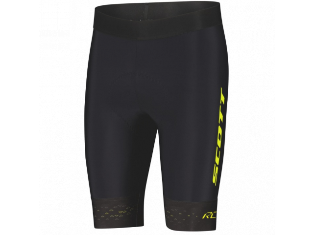 Cyklistické šortky SCOTT RC Pro +++ black/sulphur yellow